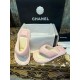 Chanel Pink Sheepskin Sponge Slides