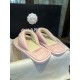 Chanel Pink Sheepskin Sponge Slides