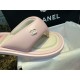 Chanel Pink Sheepskin Sponge Slides