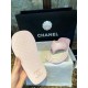 Chanel Pink Sheepskin Sponge Slides