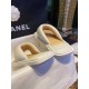 Chanel White Plush Flip Flops: Lightweight, Superior Comfort with Sheepskin-wrapped Footbed and Foam Outsole