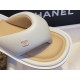 Chanel White Plush Flip Flops: Lightweight, Superior Comfort with Sheepskin-wrapped Footbed and Foam Outsole