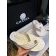 Chanel Pearl Button White Diamond Pattern Flip Flops: Pure, Romantic, and Refreshing with Delicate Sheepskin