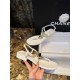 Chanel Eco-friendly White Sheepskin Sandals with Enamel Heart Copper Buckle