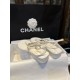 Chanel Eco-friendly White Sheepskin Sandals with Enamel Heart Copper Buckle