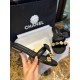 Chanel Baroque Pearl Black Satin and Sheepskin Mule Slippers