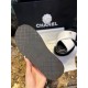 Chanel White Crossed Strap Bread Sandals with Custom Elastic Knit Fabric and Imported Sheepskin Midsole