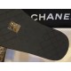 Chanel Crossed Strap Mule Sandals with Custom Elastic Knit Fabric and Imported Sheepskin Midsole