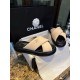 Chanel Pink Apricot Crossed Strap Mule Sandals