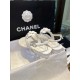 Chanel All White Camellia Sandals: Elegant Toe-Strap Design with Pure Dyed Sheepskin and Leather Sole