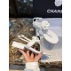 Chanel All White Camellia Sandals: Elegant Toe-Strap Design with Pure Dyed Sheepskin and Leather Sole