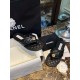 Chanel Black Diamond Pattern Pearl Buckle Slide Sandals: Luxurious Sheepskin with Italian Semi-Transparent Leather Sole