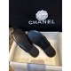 Chanel Black Diamond Pattern Pearl Buckle Slide Sandals: Luxurious Sheepskin with Italian Semi-Transparent Leather Sole