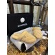 Chanel Shearling Grid Pattern Slide Sandals: Warmth and Style Combined with Luxurious Sheepskin and Cozy Shearling