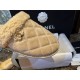 Chanel Shearling Grid Pattern Slide Sandals: Warmth and Style Combined with Luxurious Sheepskin and Cozy Shearling