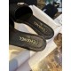 Chanel Apricot and Black Pearl Rhinestone Buckle Slides