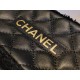 Chanel Black Towel Embroidered Thick-Sole Slippers: Comfortable Luxury with Cotton Towel Lining and Sheepskin Insole