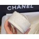 Chanel White Towel Embroidered Thick-Sole Slippers: Elevated Comfort with Delicate Embroidery for Effortless French Chic