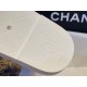 Chanel White Towel Embroidered Thick-Sole Slippers: Elevated Comfort with Delicate Embroidery for Effortless French Chic