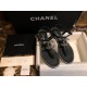 Chanel Copper Logo Double C Flat Sandals: Luxurious 18k White Gold Plating and Genuine Leather Details