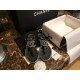 Chanel Copper Logo Double C Flat Sandals: Luxurious 18k White Gold Plating and Genuine Leather Details