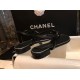 Chanel Copper Logo Double C Flat Sandals: Luxurious 18k White Gold Plating and Genuine Leather Details