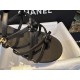 Chanel Black Sheepskin Peep Toe Sandals 