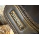 Chanel Black and Gold Espadrilles Slides