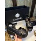 Chanel Sheepskin Thick Sole Platform Fish Mouth Sandals 7.5cm Heel