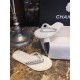 Chanel White Chain Link Thong Sandals