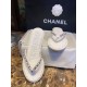 Chanel White Chain Link Thong Sandals