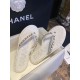 Chanel White Chain Link Thong Sandals