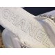 Chanel White Chain Link Thong Sandals