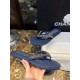 Chanel Deep Blue Denim Chain Link Thong Sandals: Washed Denim Upper with Latex Platform + Super Comfortable IP Molded Sole