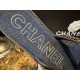 Chanel Deep Blue Denim Chain Link Thong Sandals: Washed Denim Upper with Latex Platform + Super Comfortable IP Molded Sole