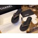 Chanel Black Chain Link Thong Sandals: Adorable Round Sole Design, Focuses on Comfort and Exquisite Detailing!