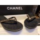 Chanel Black Chain Link Thong Sandals: Adorable Round Sole Design, Focuses on Comfort and Exquisite Detailing!