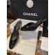 Chanel Glossy Patent Leather Slingback High Heels: Ultra-Black, Ultra-Shiny, and Ultra-Soft So Black Leather, with Pure Steel Hardware and Italian Leather Sole