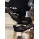 Chanel Glossy Patent Leather Slingback High Heels: Ultra-Black, Ultra-Shiny, and Ultra-Soft So Black Leather, with Pure Steel Hardware and Italian Leather Sole