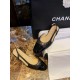 Chanel Black Diamond Pattern Flat Slingback: Imported Lamb Leather with Patchwork Cow Patent Leather Toe, 