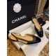 Chanel Black Diamond Pattern Flat Slingback: Imported Lamb Leather with Patchwork Cow Patent Leather Toe, 