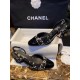 Chanel Woolen Glitter High Heel Slingbacks: Autumn and Winter Demand Woolen Fabric Plus Bling-Bling Elements