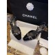 Chanel Woolen Glitter High Heel Slingbacks: Autumn and Winter Demand Woolen Fabric Plus Bling-Bling Elements