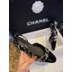 Chanel Woolen Glitter Flat Slingbacks