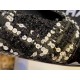 Chanel Woolen Glitter Flat Slingbacks