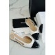 Chanel White Diamond Pattern Flat Slingback: Imported Lamb Leather Patchwork with Cow Patent Leather, 