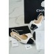 Chanel White Diamond Pattern Flat Slingback: Imported Lamb Leather Patchwork with Cow Patent Leather, 