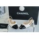 Chanel White Diamond Pattern Flat Slingback: Imported Lamb Leather Patchwork with Cow Patent Leather, 