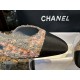 Chanel Grey-Pink Tweed Flat Slingback: Soft and Gentle Color Combination, Smooth Silhouette, 