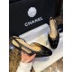 Chanel Imported Lamb Leather Spliced Cowhide Cap-Toe Shoes